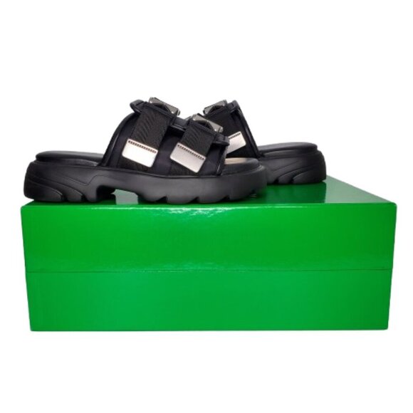 Bottega Veneta Flash Buckle Leather Slides - Picture 7 of 8